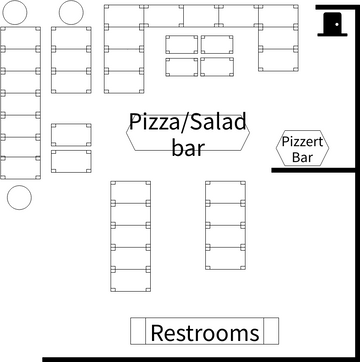 Small Restaurant Seating Plan | Visual Paradigm User-Contributed ...